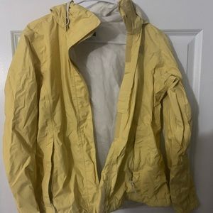 Hyvent yellow north face rain jacket